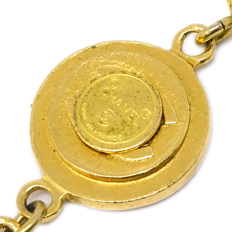 Chanel Medallion Gold Chain Pendant Necklace