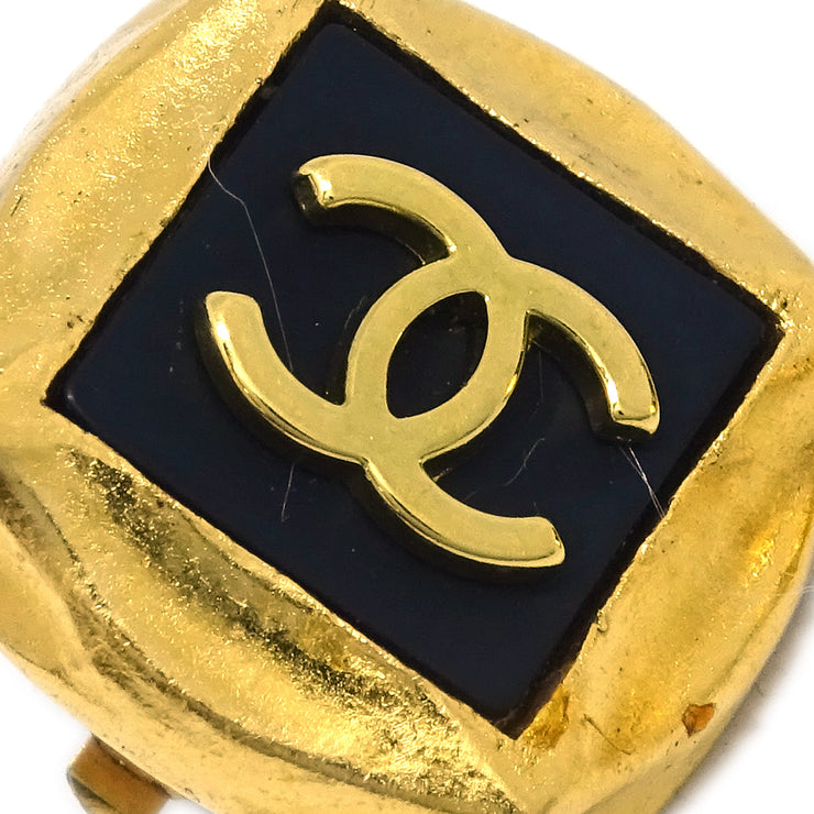 Chanel Square Earrings Clip-On Gold 95A