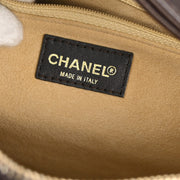 Chanel Brown Patent Leather Choco Bar Shoulder Bag