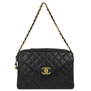 Chanel Black Caviar Chain Shoulder Bag