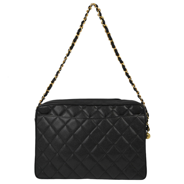 Chanel Black Caviar Chain Shoulder Bag