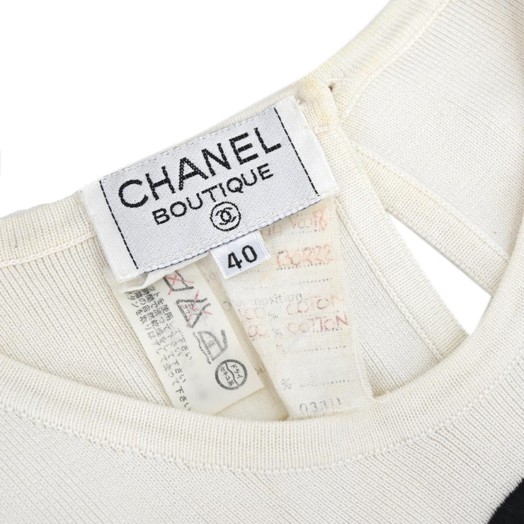 Chanel 1990s Sleeveless Dress White #40