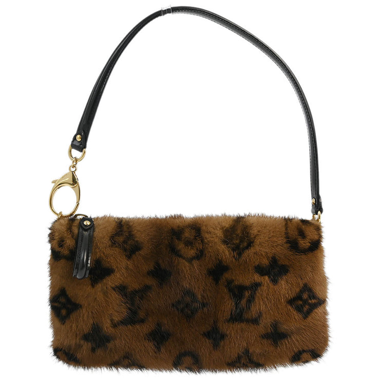 Louis Vuitton 2009 Monogram Mink Pochette Milla MM M60182