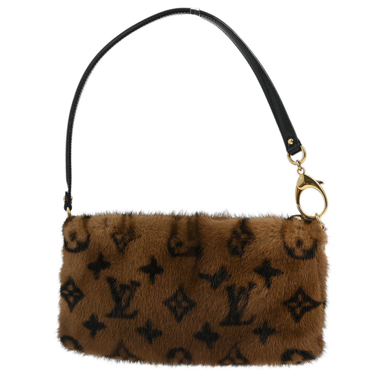 Louis Vuitton 2009 Monogram Mink Pochette Milla MM M60182