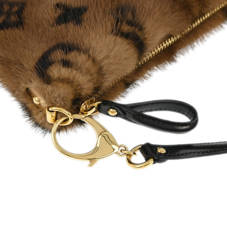 Louis Vuitton 2009 Monogram Mink Pochette Milla MM M60182