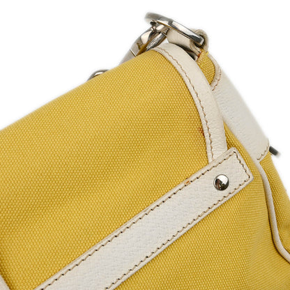 Prada Yellow Canvas Shoulder Bag