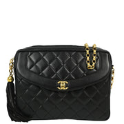 Chanel Black Lambskin Camera Bag Large