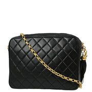 Chanel Black Lambskin Camera Bag Large