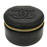 Chanel Black Caviar Jewelry Case Pouch