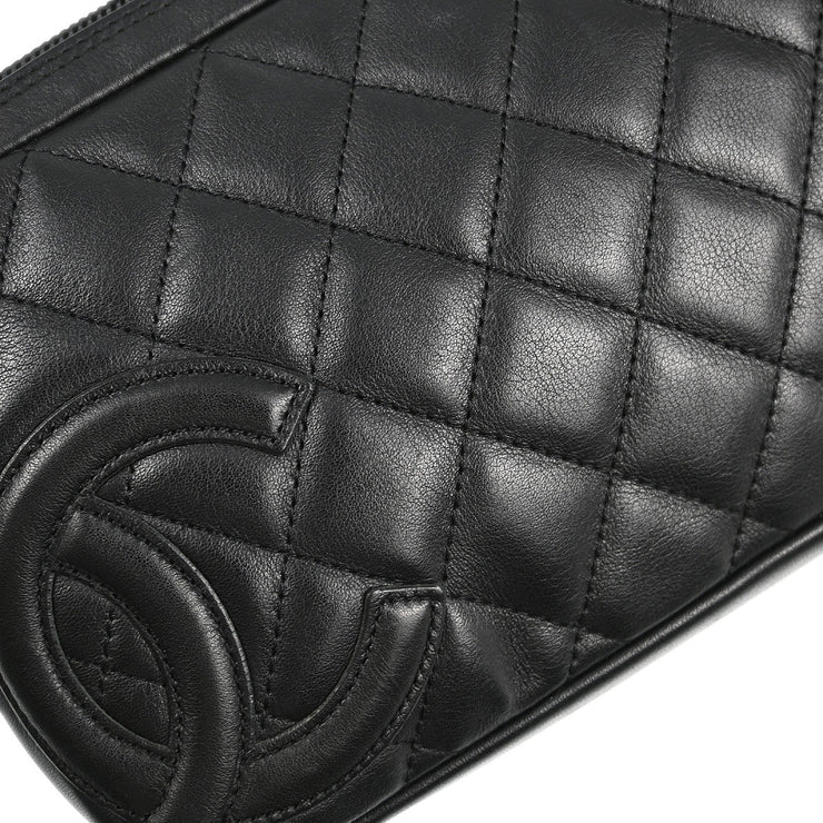 Chanel Black Calfskin Cambon Ligne Handbag