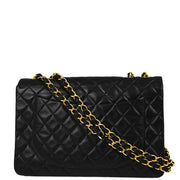 Chanel Black Lambskin Maxi Classic Flap Shoulder Bag