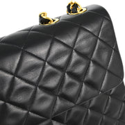 Chanel Black Lambskin Maxi Classic Flap Shoulder Bag