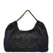 Chanel Blue Denim Coco Cabas Tote Handbag