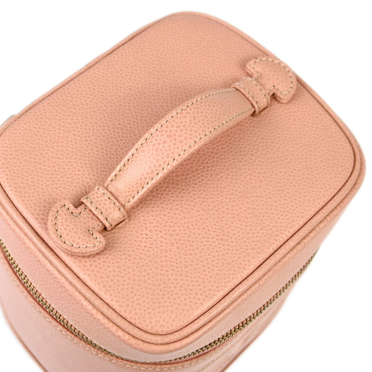 Chanel Pink Caviar Timeless Vanity Handbag