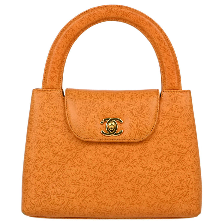 Chanel Orange Caviar Handbag