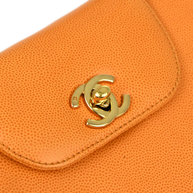 Chanel Orange Caviar Handbag