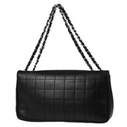 Chanel Black Lambskin Choco Bar Chain Shoulder Bag