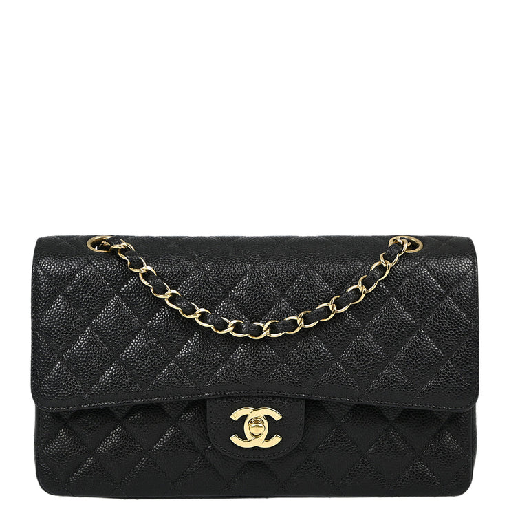 Chanel Black Caviar Medium Classic Double Flap Shoulder Bag