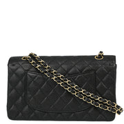 Chanel Black Caviar Medium Classic Double Flap Shoulder Bag