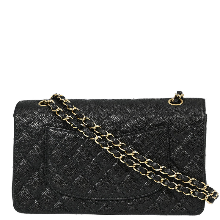 Chanel Black Caviar Medium Classic Double Flap Shoulder Bag