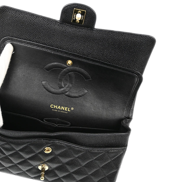 Chanel Black Caviar Medium Classic Double Flap Shoulder Bag