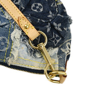 Louis Vuitton Blue Monogram Denim Patchwork Pouchy Handbag M95382