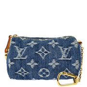 Louis Vuitton Blue Monogram Denim Trousse Speedy PM Pouch M95082