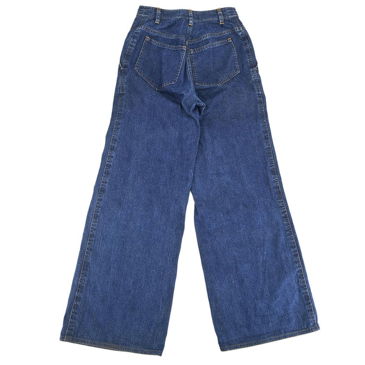 Chanel 1999 Long Denim Pants Blue #34