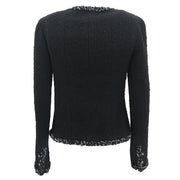 Chanel 2007 Collarless Jacket Black #34