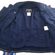 Chanel 2008 Double Breasted Jacket Blue #38