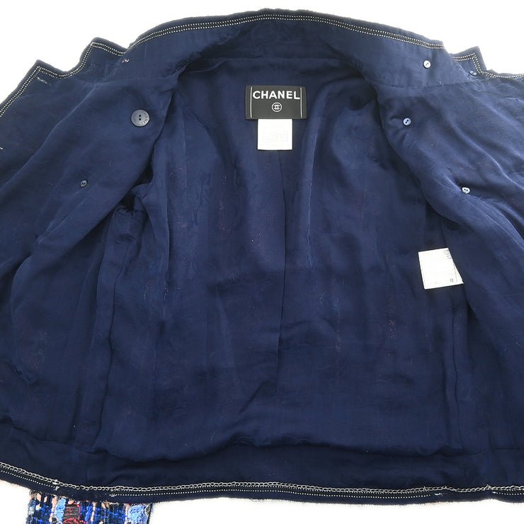 Chanel 2008 Double Breasted Jacket Blue #38