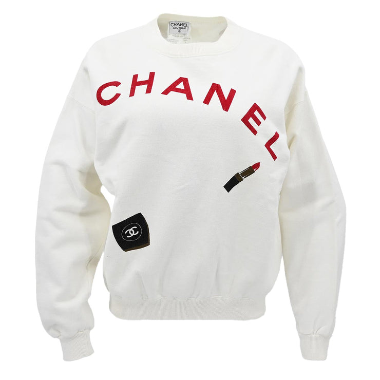 Chanel Sweatshirt Top White SAISON 01 #M