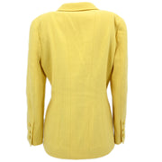 Chanel 1997 Single Breasted Jacket Yellow #38