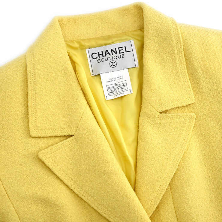 Chanel 1997 Single Breasted Jacket Yellow #38