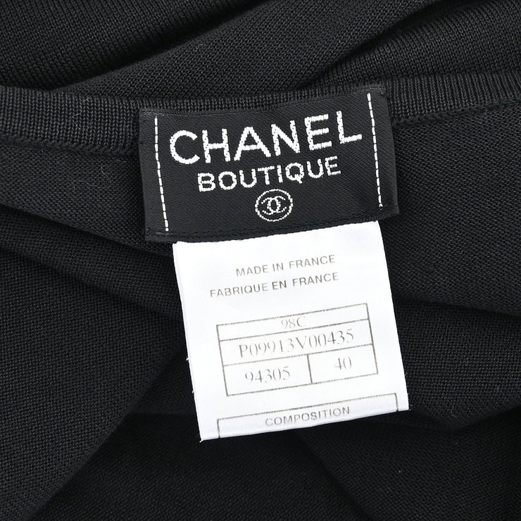 Chanel 1998 Sleeveless Top Black #40