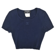 Chanel 1995 Cropped T-shirt Navy #40