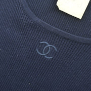 Chanel 1995 Cropped T-shirt Navy #40