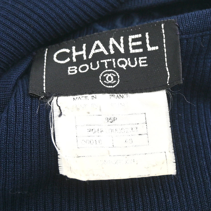 Chanel 1995 Cropped T-shirt Navy #40