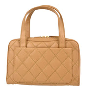 Chanel Beige Calfskin Wild Stitch Handbag