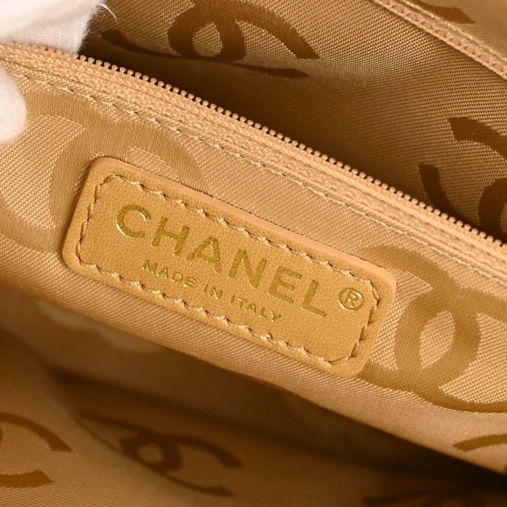 Chanel Beige Calfskin Wild Stitch Handbag