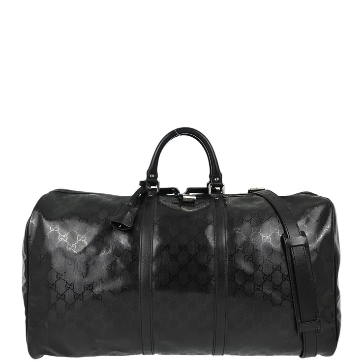 Gucci Black GG 2way Duffle Shoulder Handbag