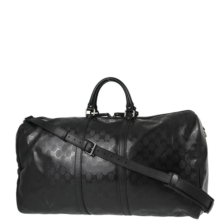 Gucci Black GG 2way Duffle Shoulder Handbag