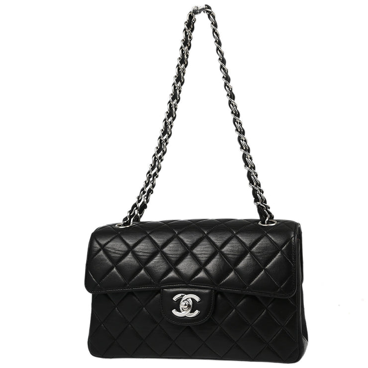 Chanel Black Lambskin Double Sided Classic Flap Shoulder Bag