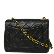 Chanel Black Lambskin Mini Classic Square Flap Shoulder Bag 17