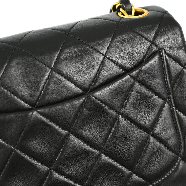 Chanel Black Lambskin Mini Classic Square Flap Shoulder Bag 17