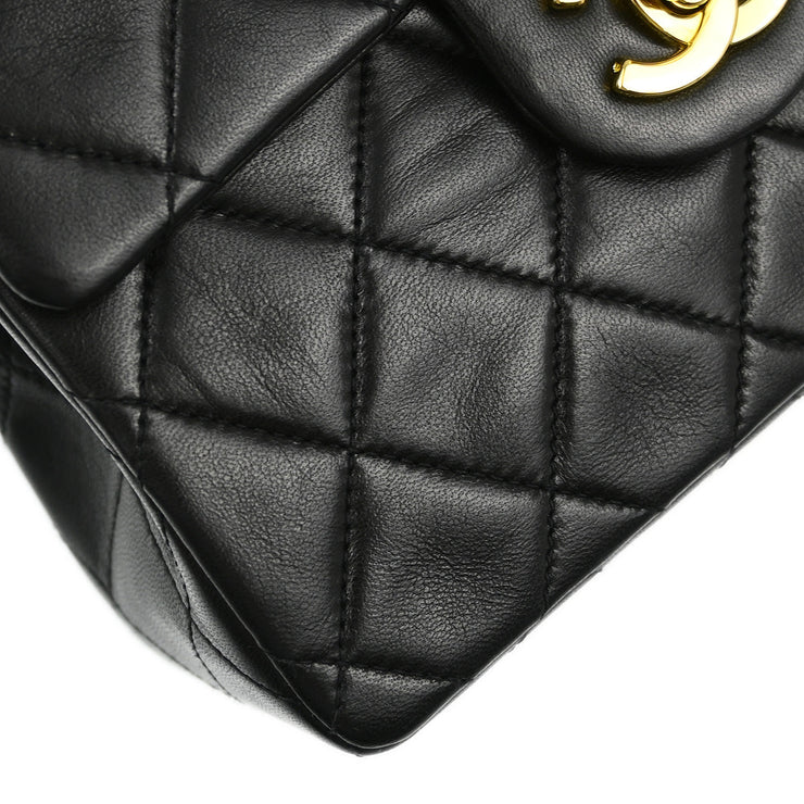 Chanel Black Lambskin Mini Classic Square Flap Shoulder Bag 17