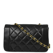 Chanel Black Lambskin Small Diana Shoulder Bag