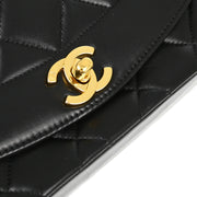 Chanel Black Lambskin Small Diana Shoulder Bag