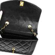 Chanel Black Lambskin Small Diana Shoulder Bag