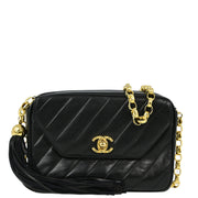 Chanel Black Lambskin Camera Bag Mini